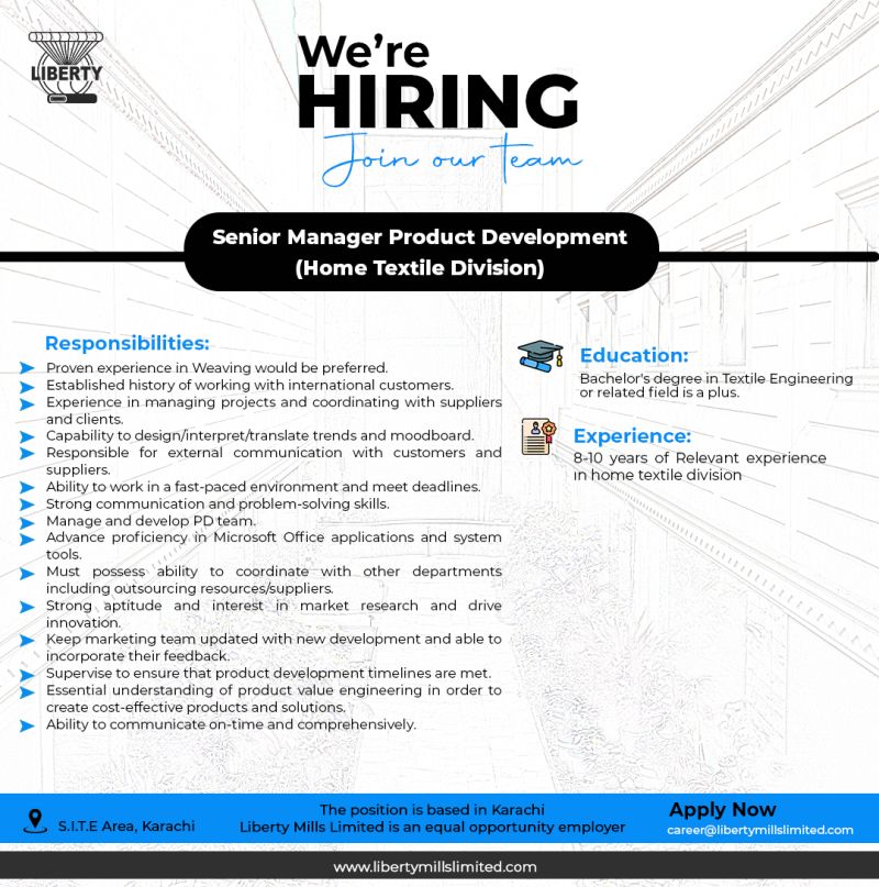 Liberty Mills Limited Jobs August 2024