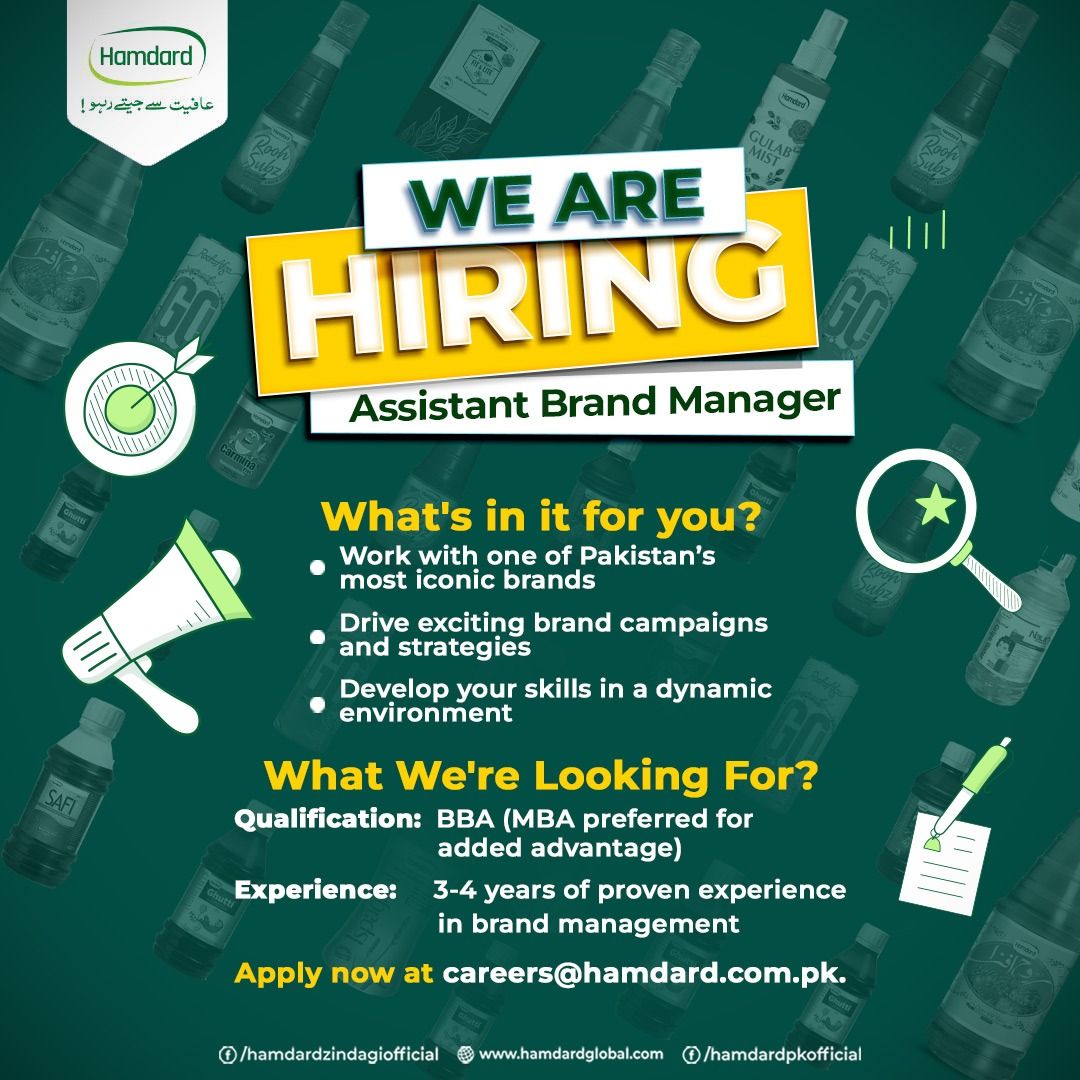 Assistant Brand Manager Jobs at Hamdard