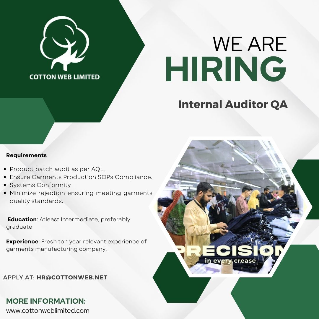 Internal Auditor QA Jobs at Cotton Web Limited