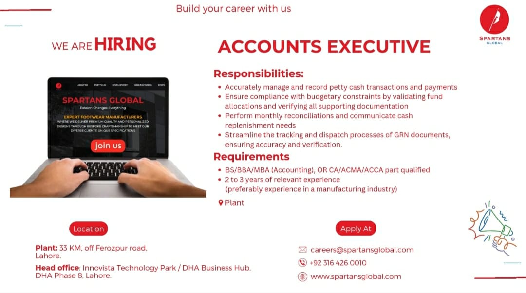 Accounts Executive Jobs Spartans Global 2024