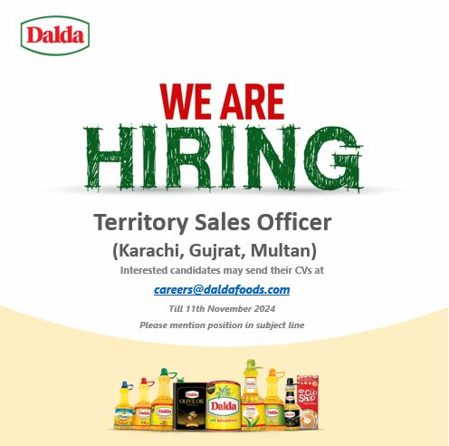 Sales Officer Jobs Dalda Foods 2024