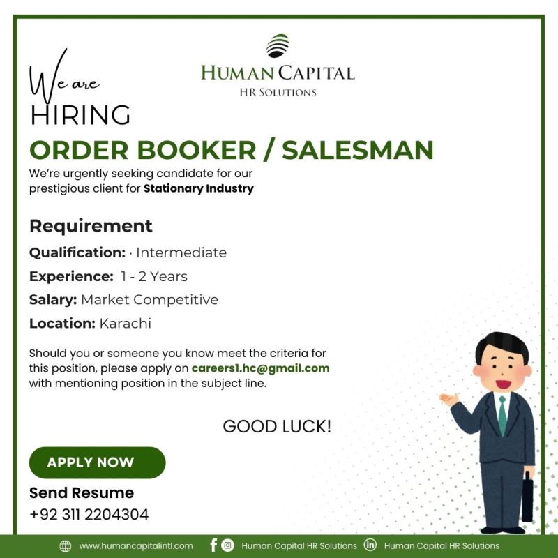 Salesman Jobs Human Capital HR Solutions 2024