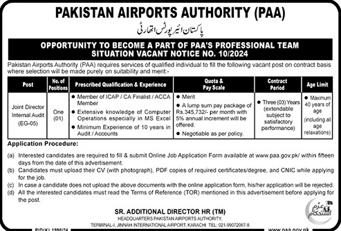 PAA Jobs 2025 | Pakistan Airports Authority