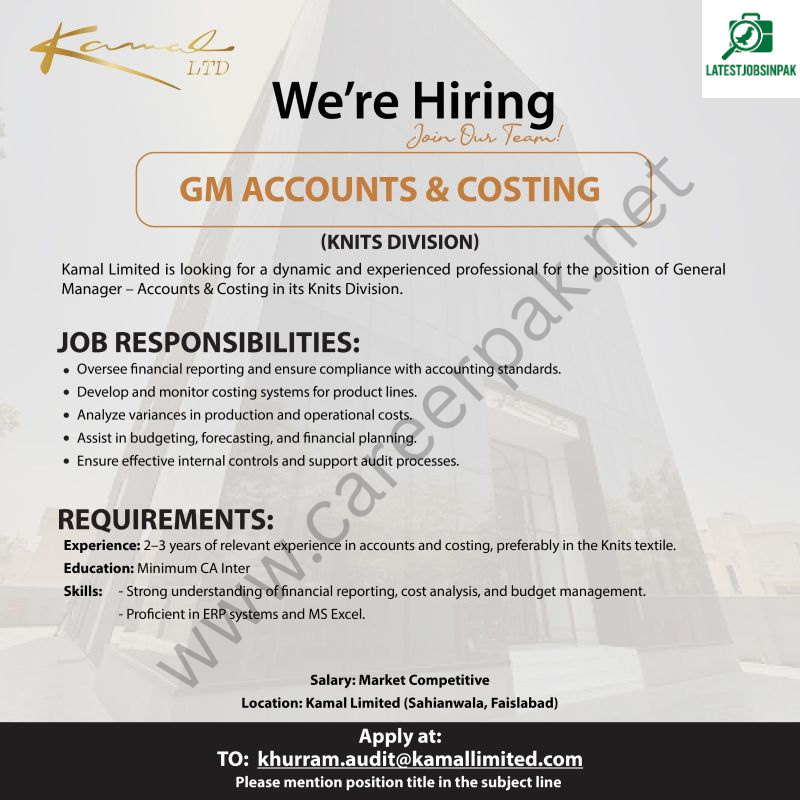 Gm Account $ Costing