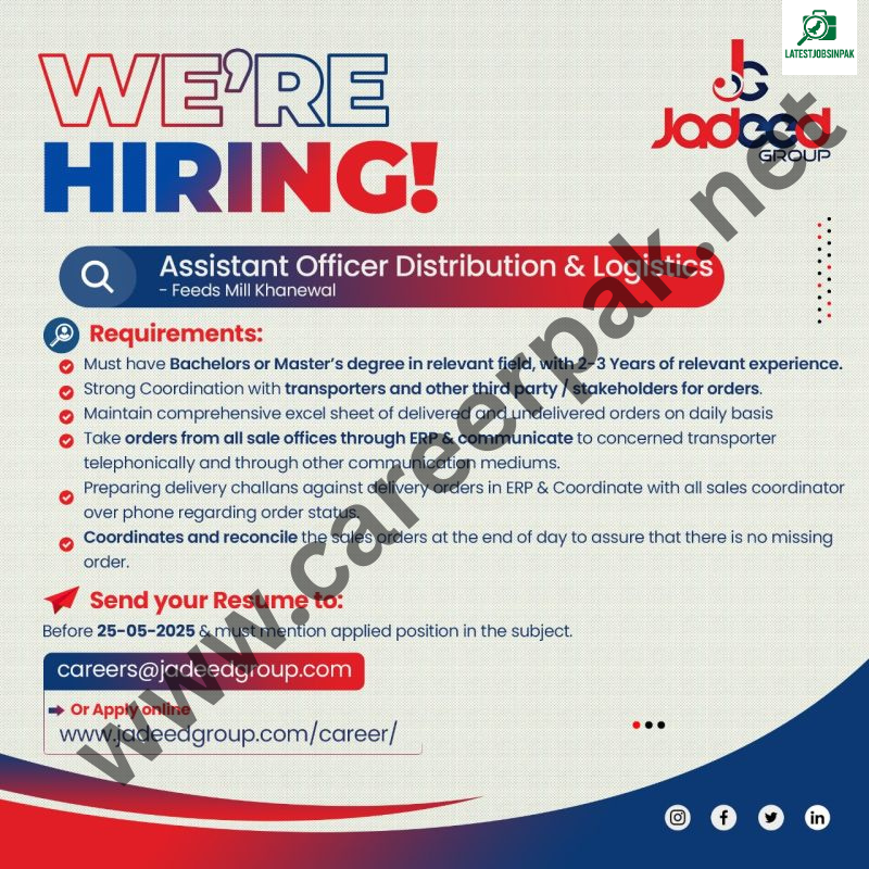 Assistant Officer Distribution $ Logistics