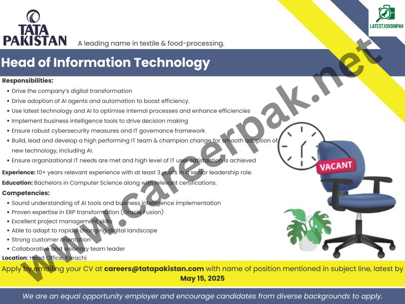 Head Of Information Technology