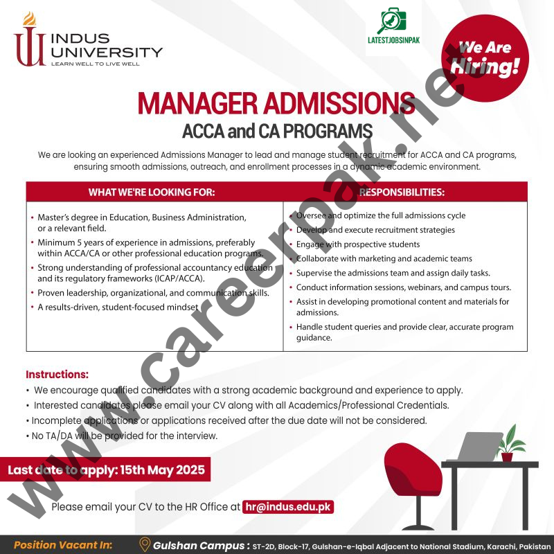 Manager Admissions