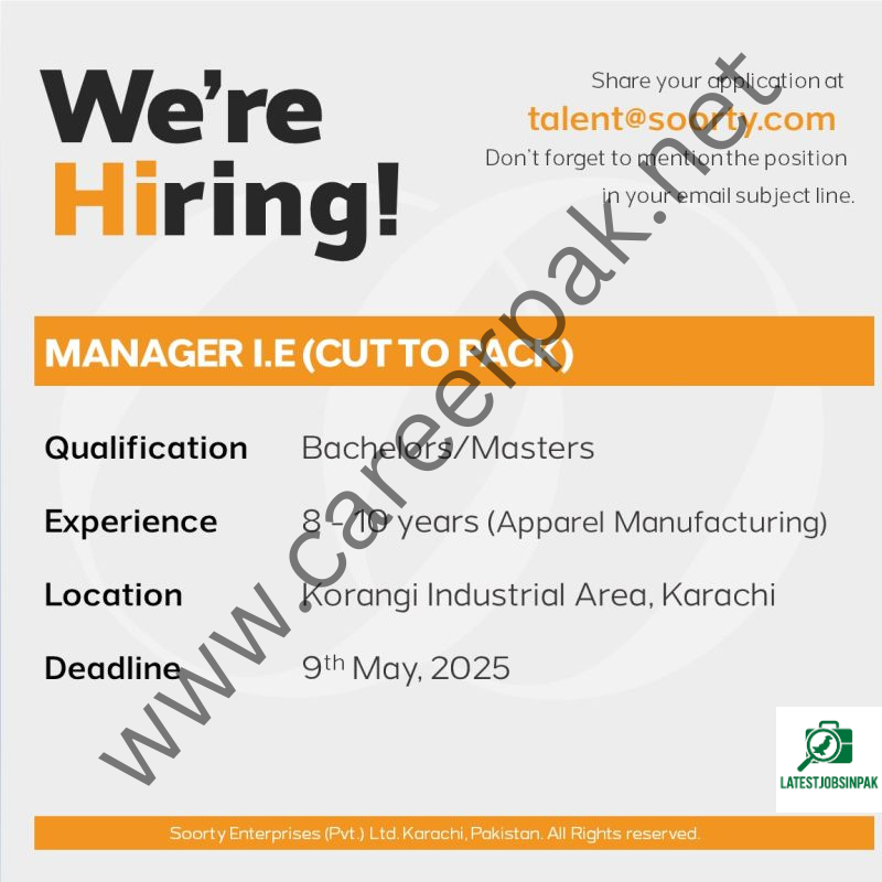 Manager I.E (Cut to Pack)