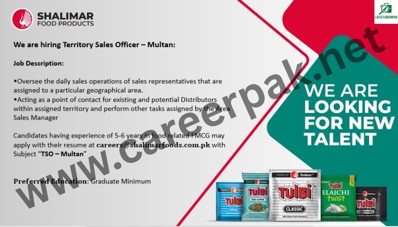 Territory Sales Officer-Multan