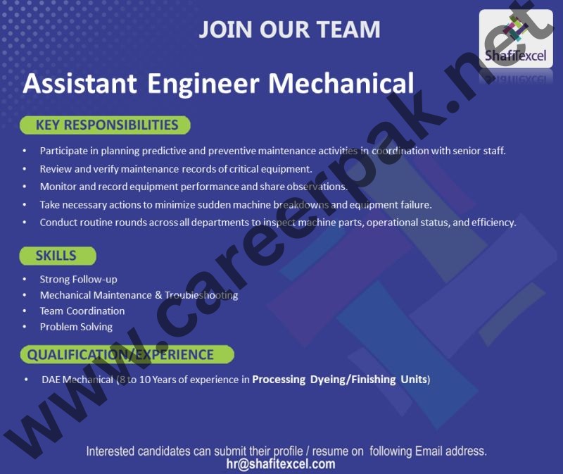 Assistant Engineer Mechanical
