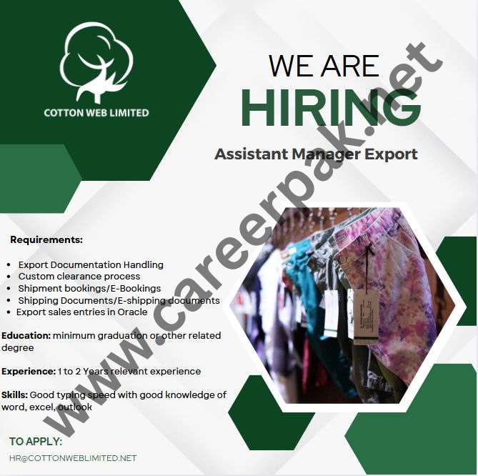 Assistant Manager Export