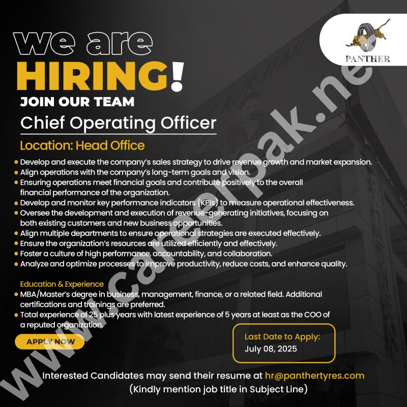 Chief Operating Officer