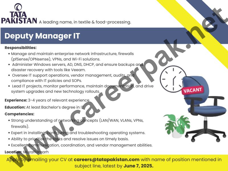 Deputy Manager It