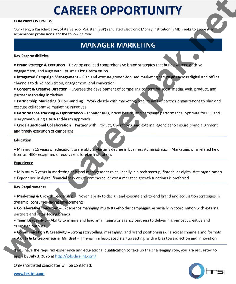 Manager Marketing