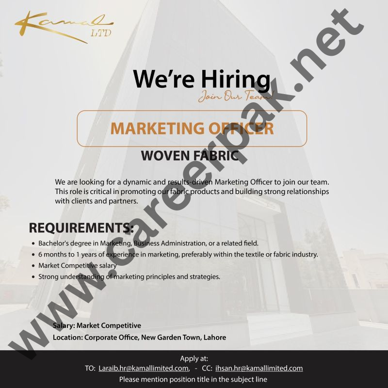 Marketing Officer