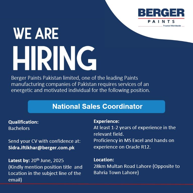 National Sales Coordinator