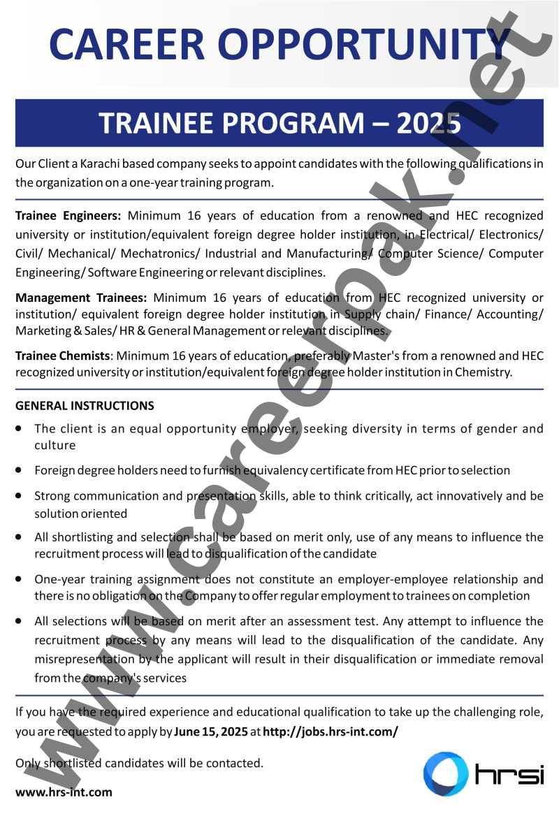 Trainee Program HRSI 2025
