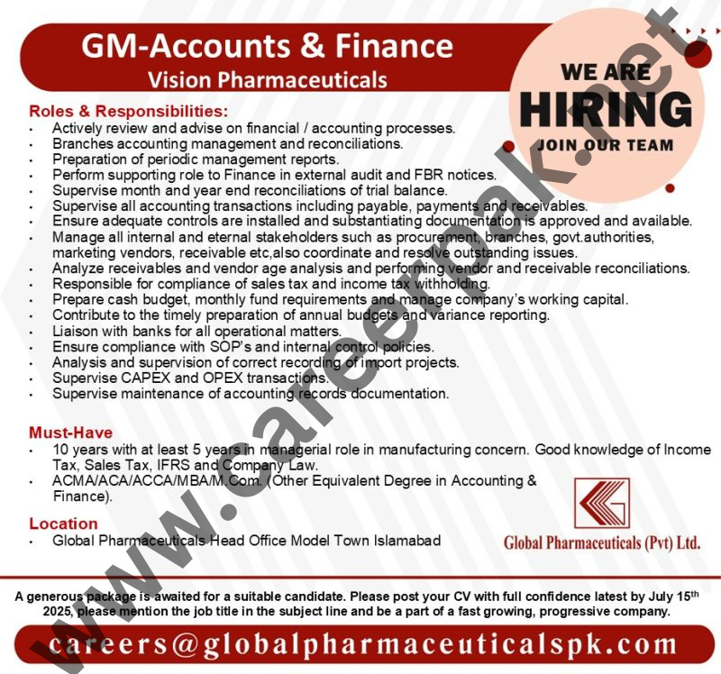 GM _ Accounts $ Finance