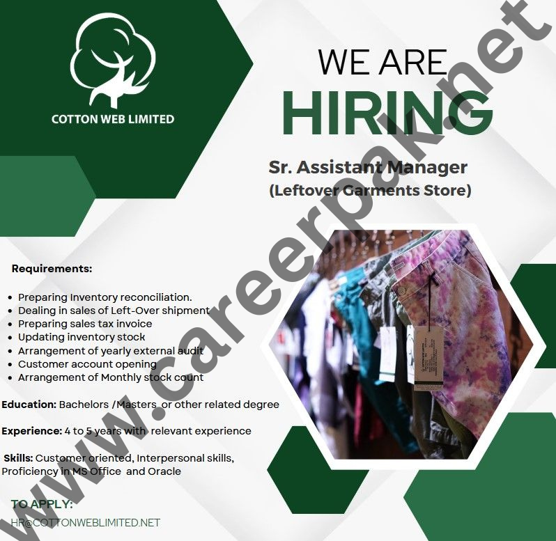 Sr. Assistant Manager