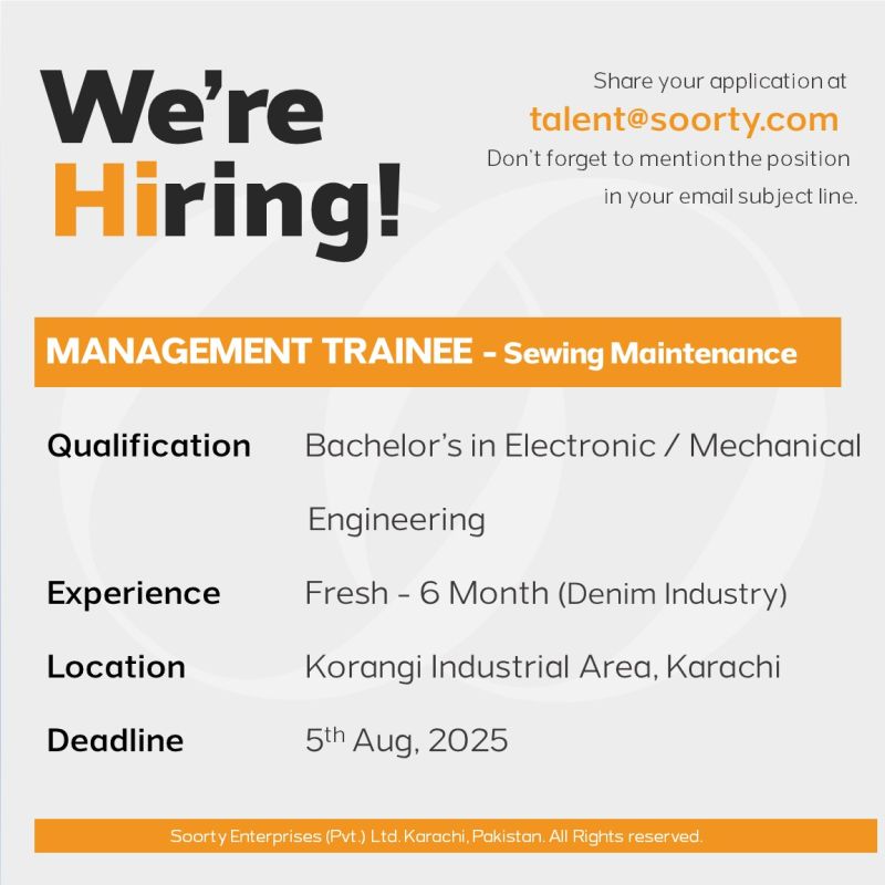 Management Trainee _ Sewing Maintenance