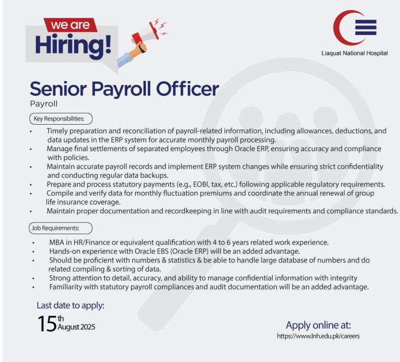 Senior Payroll Officer